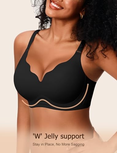 Image of VRVOCIE Wireless Bras for Women No Underwire Crossover V Mesh Seamless Supportive Bralettes Full Coverage Everyday Bra