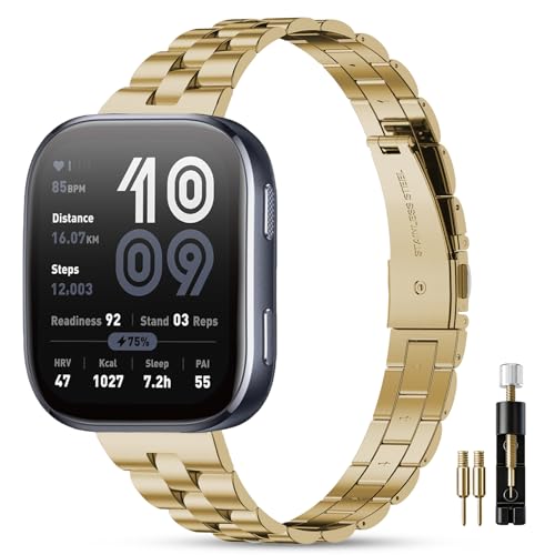 HQzon 22mm �X�e�����X�X�`�[�� �r���v�o���h Amazfit Bip 6/Bip 5�ɑΉ� ���^���E�H�b�`�o���h Bip 5 Unity/Active Max/Balance 2/Balance/Cheetah/GTR 4/GTR 3 Pro/G