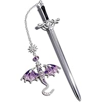 Marcapáginas Dragón, 20.5cm Marcapáginas de Espada y Dragón con