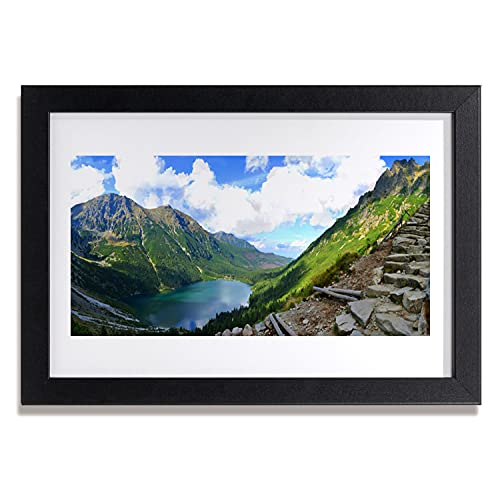 Affiche avec cadre de montagnes 30x20 cm pour décorer une chambre