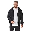 Iron Mountain Mens Reclaimed Yarn Eco Friendly Anti Pil Soft Fleece Flexible Comfortable Workwear Zip Hooded Hoodie Top Sweatshirt, Black, 2X-Large #1