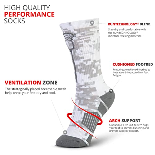 ChalkTalkSPORTS Lacrosse Performance Crew Socks - Retro Stick - Youth & Adult - Multiple Colors - Lax Mid-Calf Socks3