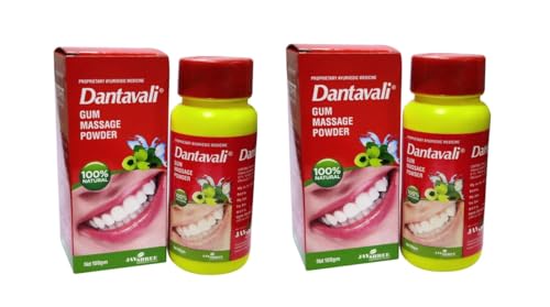 Image of Gum Massage Powder For Healthy & Strong Teeth | Complete Oral Care For Mouth, Teeth & Gums | Net Weight - 100g (Pack of 2)