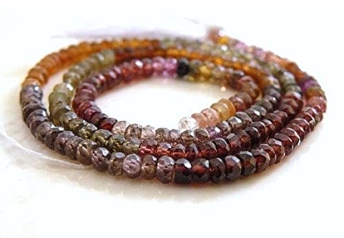 Saphir toundra perle de 3.5mm rondelle facettée pierre naturelle terreuse pour fil de bijoux