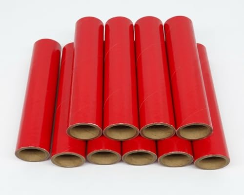 Tubes en carton rouge brillant pour vos ateliers de loisirs créatifs et DIY