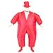 Tuxedo Tux Inflatable Teen Chub Suit Costume (Red)