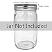 8pcs Pack 304 Stainless Steel Wide Mouth Mason Jar Lids Storage Caps, Rust-proof and Leak-proof, Compatible with Ball & Kerr Mason Jars