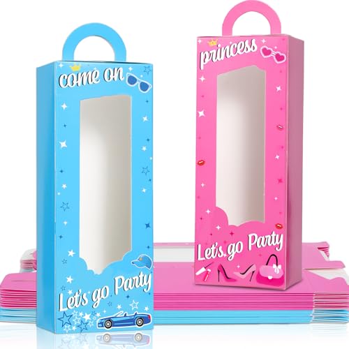 Boîtes cadeaux pour fête et anniversaire : 24 contenants de bonbons rose vif pour fille