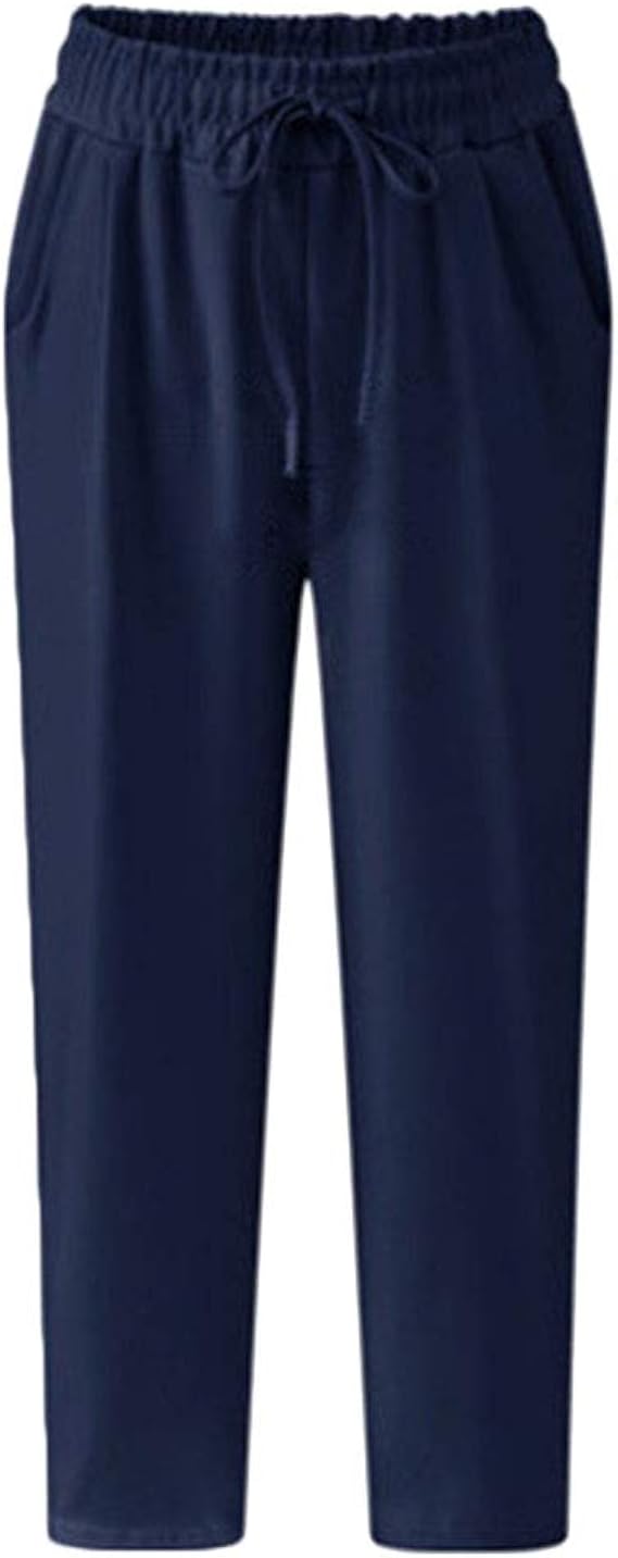 Pantaloni da donna in cotone elastico in va Pantaloni Harem larghi
