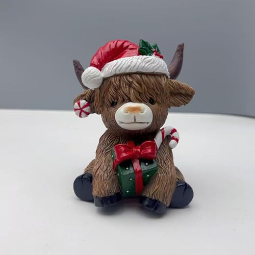 Figurine animale pour décoration rustique de salon de Noël - 5