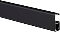STAS Cliprail Pro Black Heavy Duty Picture Hanging Rail System - Nail-Free Gallery Wall Kit Covers 4.92ft, 99lbs Capacity, 2 Hooks & Cords for Home or Museum