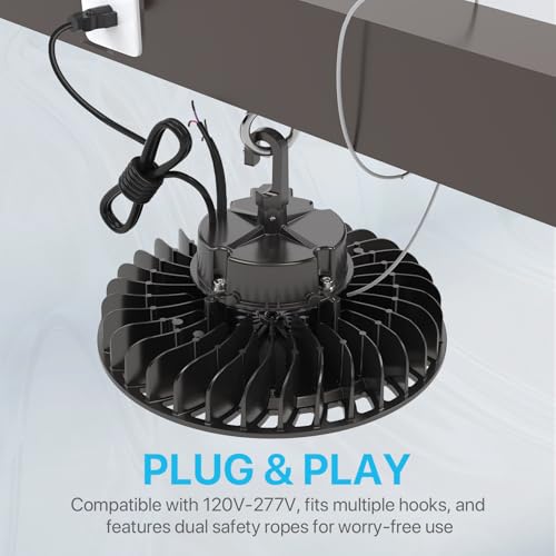 Image of HYPERLITE LED High Bay Light | 29000LM (200W) Dimmable High Bay LED Lighting | UL Listed | 5000K Commercial Lights | US Hook Included | Alternative to 850W MH /HPS | 4-Pack