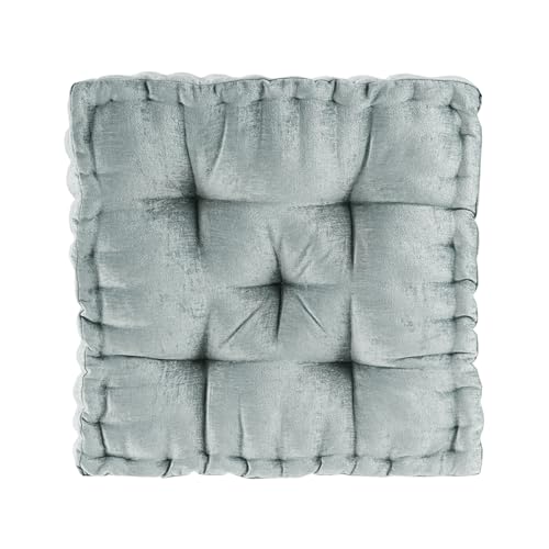 Intelligent Design Azza Floor Pillow, Large Cushions Sitting for Adults, Floor Pillow for Meditation or Yoga, Lustrous Chenille Tufted with Scalloped Edges for Bench/Chair Cushion, 20