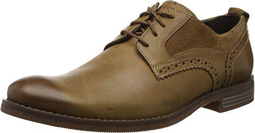 HUWSO|#Rockport Wynstin Plain Toe Shoe Richelieus homme, Marron (Tobacco 001), 40.5 EU (Taille fabricant: 7 UK)