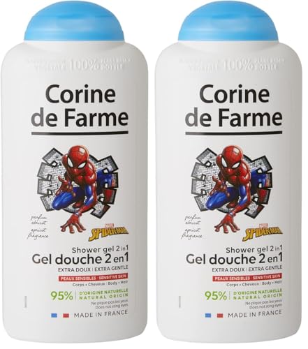 Corine de Farme - Gel Douche Extra-Doux Avengers Disney - Gel Lavant 2-En-1 Corps et Cheveux pour Enfant - Formule Peau Sensible, Clean Beauty, ne Pique pas...