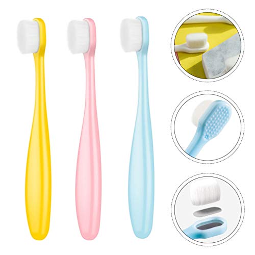 ARTIBETTER 3 Pcs BebÃª Escova de Dentes Macia Escova de Dentes de Silicone para BebÃªs Profundamente