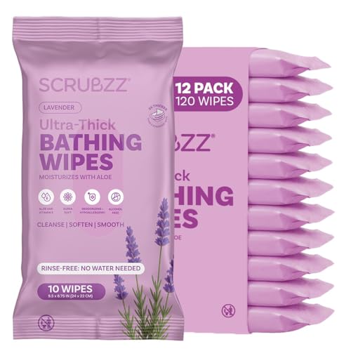 Extra Large No Rinse Disposable Body Cleansing Wipes