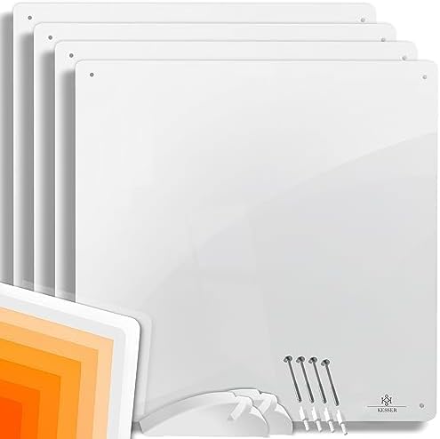 KESSER® 4 paneles de calefacción de pared por infrarrojos de 425 W, calefacción por infrarrojos, panel de calentamiento, incluye patas