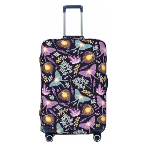 Lavender Flowers Butterfly Luggage Cover Protector Anti-Scratch Washable Fits 18-32 Inch Luggage-Medium