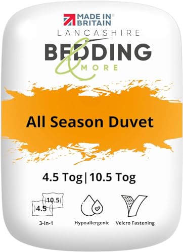Lancashire Bedding All Season 5 Star Anti Allergy 15 Tog Duvet - 4.5 & 10.5 Tog - Double