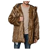 Herren warme Dicke Wolljacke Mantel Jacke kunstpelz Outwear Strickjacke Cardigan männer Longjacke übergangsjacke Outdoorjacke Kölner Karneval Halloween Weihnachten Herrenjacken CICIYONER