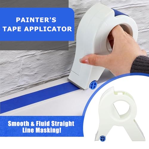 JDCMEI Abdeckbandmaschine zum Malen, Malerband Applikator, Tragbarer Maler Klebebandspender, Klebebandspender, Abdeckband Schneidwerkzeug für Zierleisten, Böden, Fenster und Türrahmen