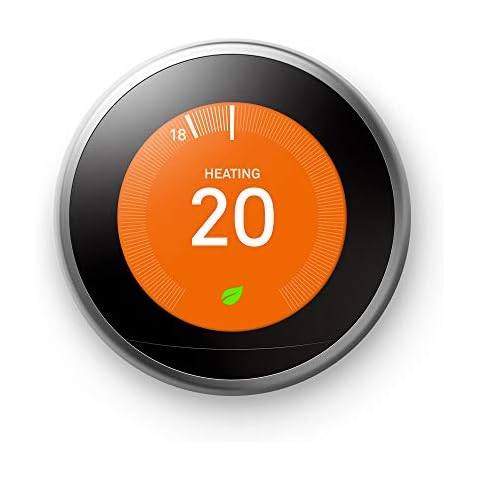 Google Nest Learning Thermostat 3rd Generation, Stainless Steel - Smart Thermostat - A Brighter Way To Save Energy Cover