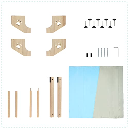 Cat Window Perch, Sturdy Cat Window Hammock With Wood & Metal Frame For Large Cats, Easy To Adjust And Assemble Cat Bed For Windowsill, Bedside, Drawer, Cabinet And Floor #TOP6