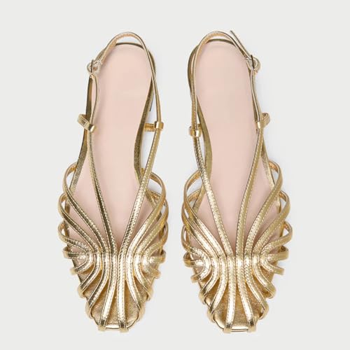 Slingback Flat Sandals for Women Comfort Round Toe Low heel Sandals Casual Summer Dress Shoes4