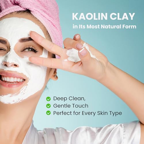 Hebhac Herbs Kaolin Clay Powder 114 g for Face, Skin Care, Soap making | Natural, Chemical Free