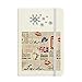 Notizbuch mit englischer Flagge, Motiv "Lips Kiss Coffee", dickes Tagebuch, Schneeflocken, Winter