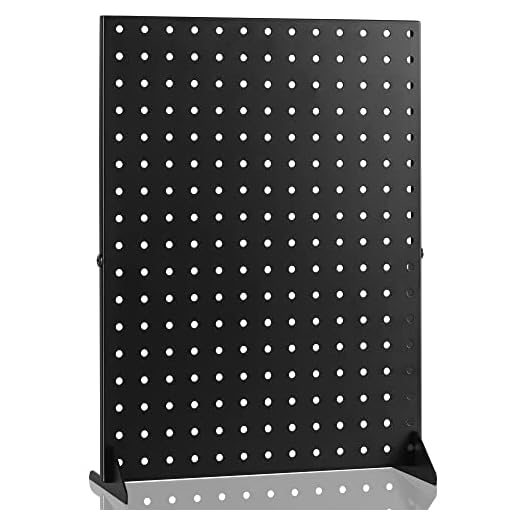 Pegboard Display Stand for Craft Shows & Fairs - Metal Jewelry Retail Display for Selling Accessories, Earring, Pin Stands for Retail Stores, Vendors & Events - 17" x 13”, Black