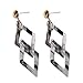 Produktbild UINGKID Damen Ohrringe Mode Ohrstecker Vintage Acryl Acryl geometrische Doppelviereck schmuck