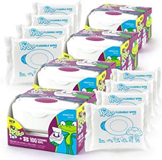 Kandoo Sensitive Tub + 100 Wipes - 4 Pack (4 Tubs, 8 Refills)