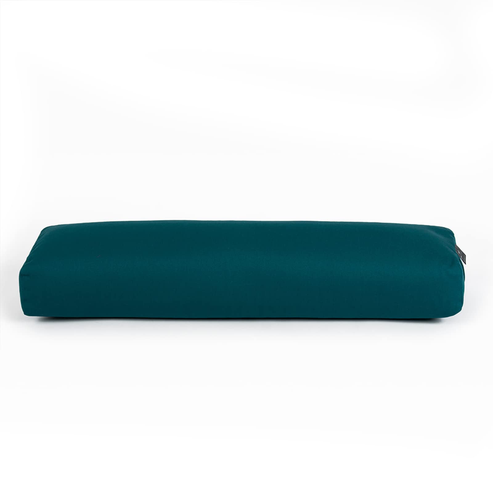 Yoga Studio EU Pranayama - Cojín de trigo sarraceno, 18 cm x 63 cm x 10 cm, cojín de meditación y yoga con funda de algodón orgánico, ligero