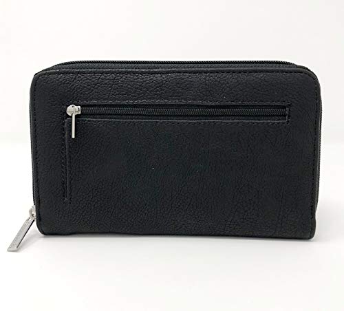 Cash Budgeting Wallet (Black Matte), Zip Around, Accordion File System, Wristlet Strap, Women's Wallet2