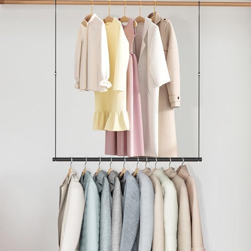 STO STO Closet Hanging Rod, Width and Height Adjustable Closet Rod