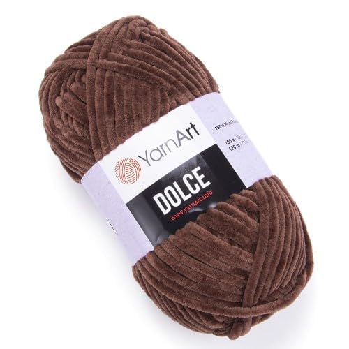 Yarn Art Dolce Yarn 100% MicroPolyester Velvet Blanket Amigurumi Super Bulky :6 Baby Chenille Yarn (791, 1 Skein)