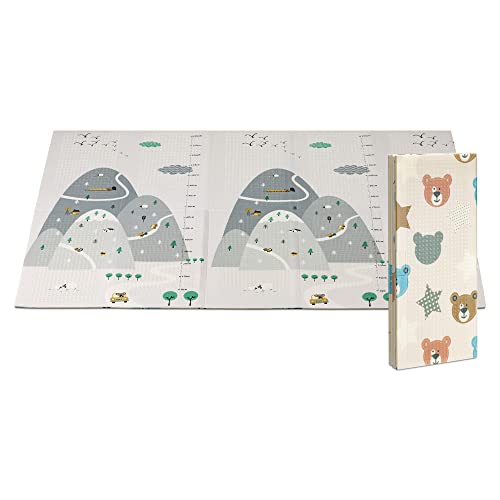 Navaris Grote Zachte Opvouwbare Babyspeelmat - Schuimmat voor Baby’s en Peuters - Tweezijdig met berendesign en bergendesign - Afbeelding 8