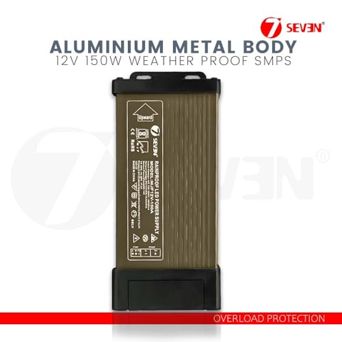 Image of 7SEVEN SMPS 12v Power Supply 150w Weather Proof Rainproof Suitable for LeD Signage, Strip Light, Decorate Lite, Surveillance CCTV Camera & Industrial Automation Machine and Much More