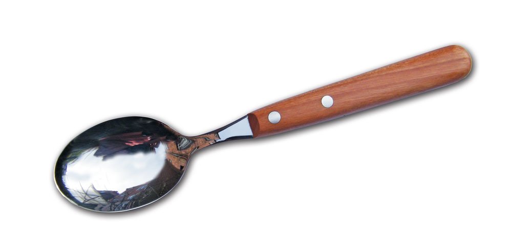 Menülöffel, Klingenmaterial: Chrom-Molybdän-Stahl, Griffmaterial: Kirsche, 1 Stück