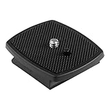 Tabanzhe Tripod Quick Release Plate - Sturdy Accessory, Easy Install & Detach, Universal for SLR Camera, Tripod, Monopod (Black)