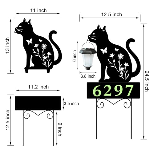 Piquets décoratifs d'extérieur pour chat éclairant vos allées nocturnes - 7