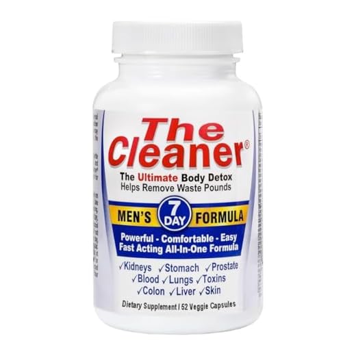 The Cleaner Detox, 52 Capsules, Powerful 7-Day Men Formula, Complete Cleansing Formula for Men, Support Digestive Health