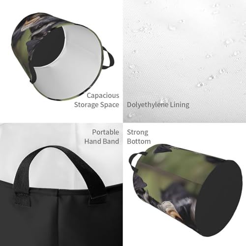 Panier à linge rond étanche avec imprimé schnauzer - 5