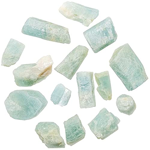 Naturosphère – Minerales y fósiles C25 – Piedras brutas Aguamarina – Calidad Extra – 1,5 a 2,5 cm – Lote de 2