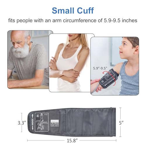 Pediatric Blood Pressure Cuff for Kids & Women - Small Child Replacement BP Cuff (5.9-9.5 Inch Arm Circumference), Compatible with Most Monitors - with 6 Connectors - Thumbnail 4