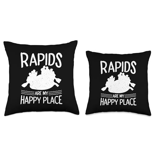 Funny Whitewater Raft Guide Design for Whitewater Rafting Throw Pillow