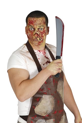 FIESTAS GUIRCA | Machete de Juguete para Disfraz (41 cm) - Arma Blanca de Mentira para Halloween y Fiestas - Accesorio Ideal para Disfraces de Terror y Carnaval - Todos los Usuarios - Gris Negro