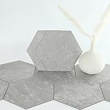W&S 24-Sheet Hexagon Peel and Stick Floor Tile, Light Gray Peel and Stick Backsplash...